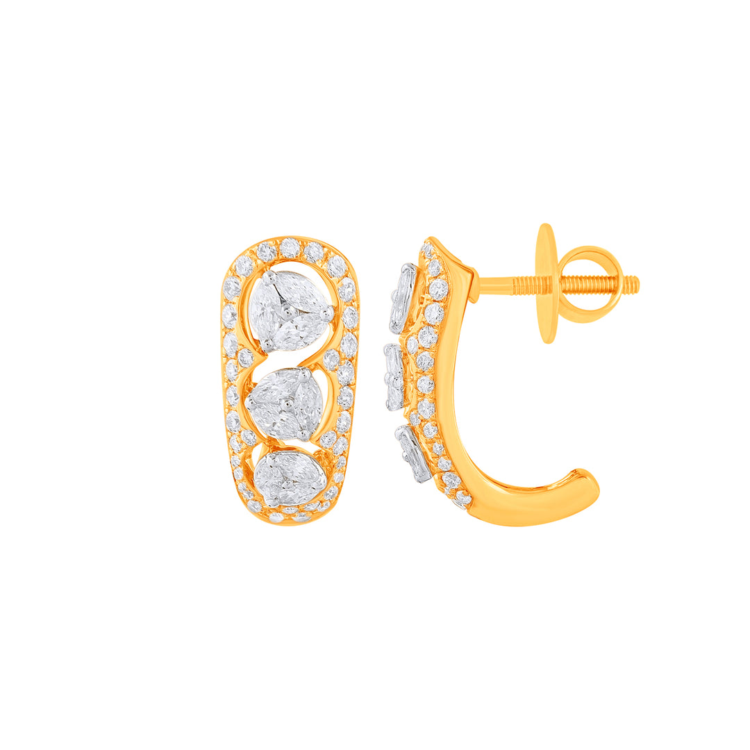 1.19Ct VVS/FG Diamond Earrings in 18K Gold