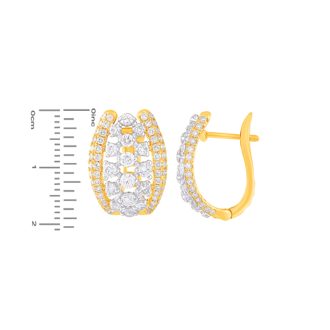 1.39Ct VVS/FG Diamond Earrings in 18K Gold