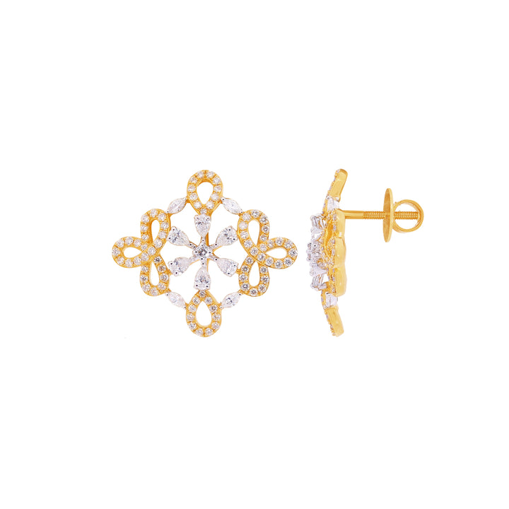 1.76Ct VVS/FG Diamond Earrings in 18K Gold
