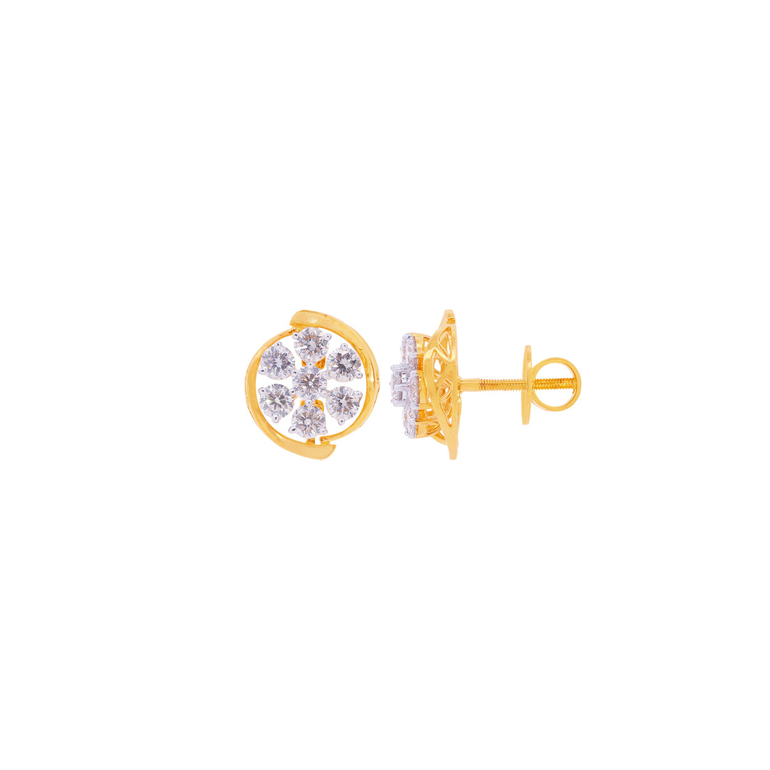 1.57Ct VS-SI/HI Diamond Earrings in 18K Gold