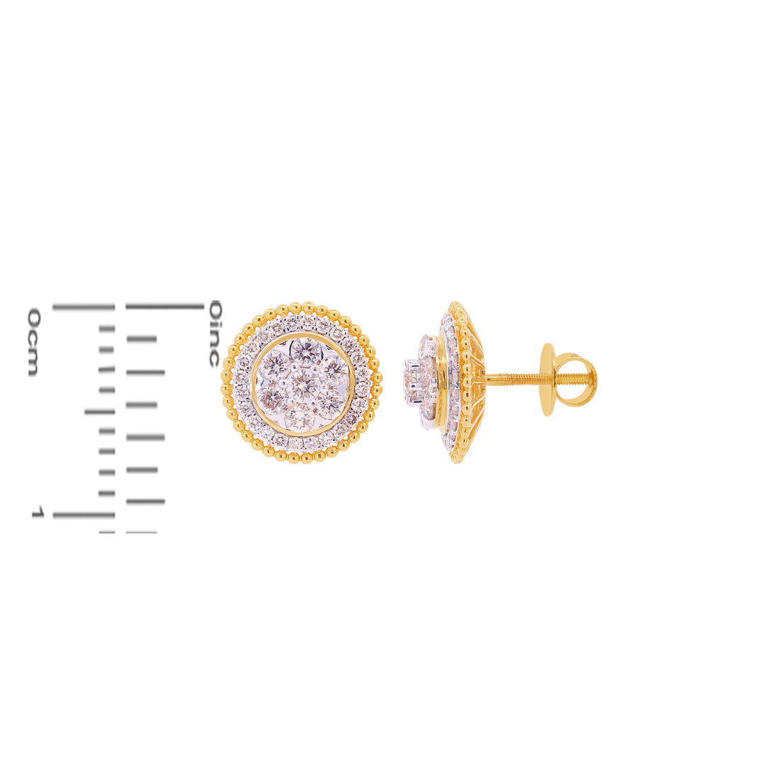1.97Ct VS-SI/HI Diamond Earrings in 18K Gold