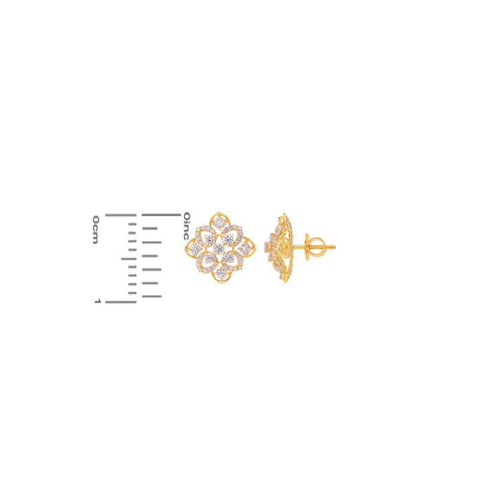 1.82Ct VVS/FG Diamond Earrings in 18K Gold
