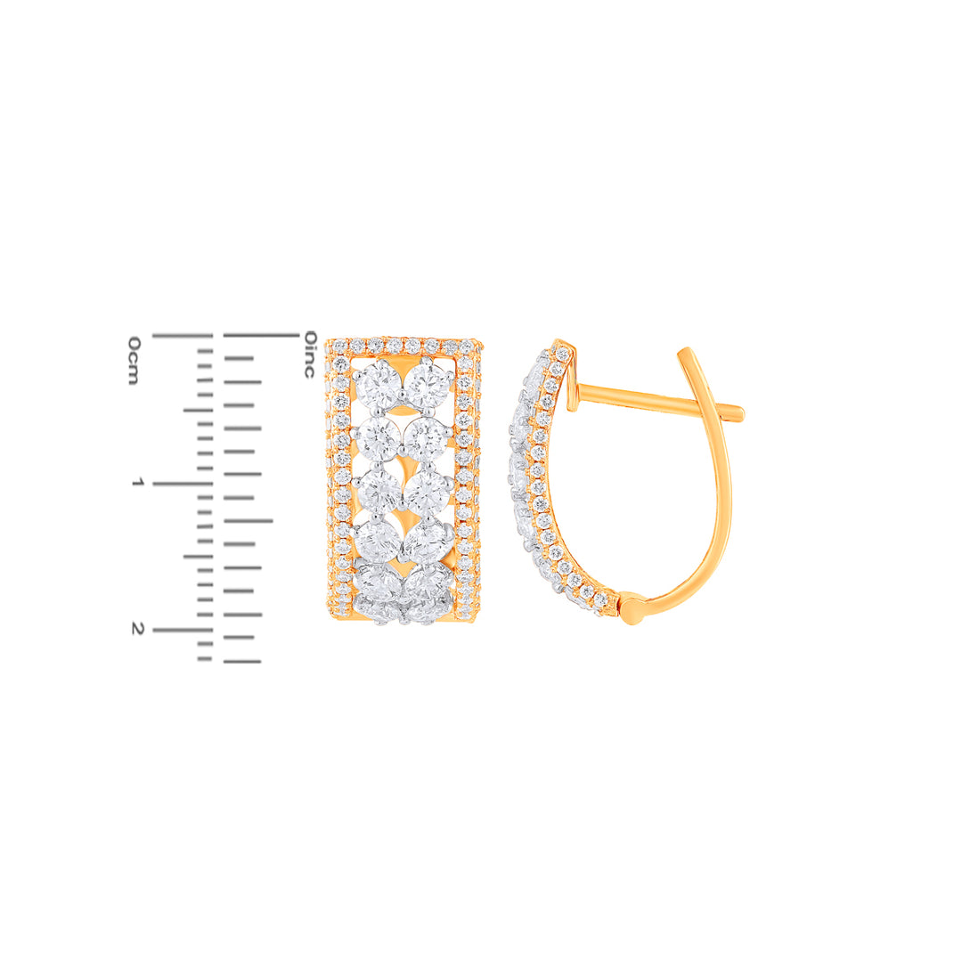 1.86Ct VVS/FG Diamond Clipon Earrings in 18K Gold