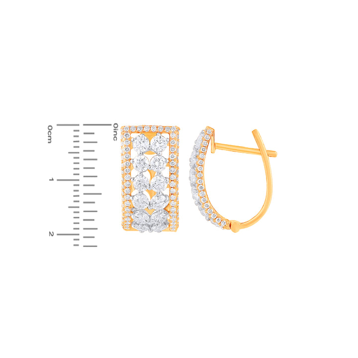 1.86Ct VVS/FG Diamond Clipon Earrings in 18K Gold