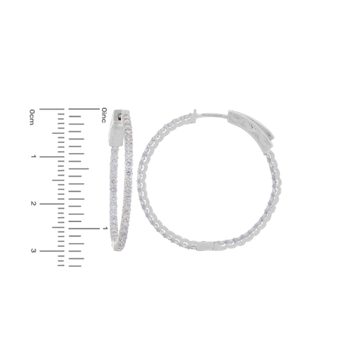 2.10Ct VVS/FG Diamond Bali/Hoops in 18K White Gold