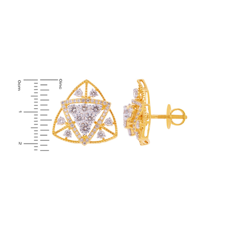 2.04Ct VS-SI/HI Diamond Earrings in 18K Gold