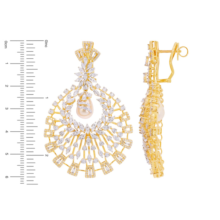 2.84Ct VVS/FG Diamond Earrings in 18K Gold
