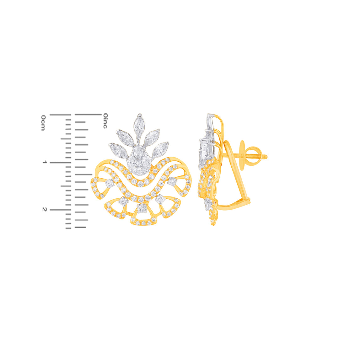 2.18Ct VVS/FG Diamond Earrings in 18K Gold