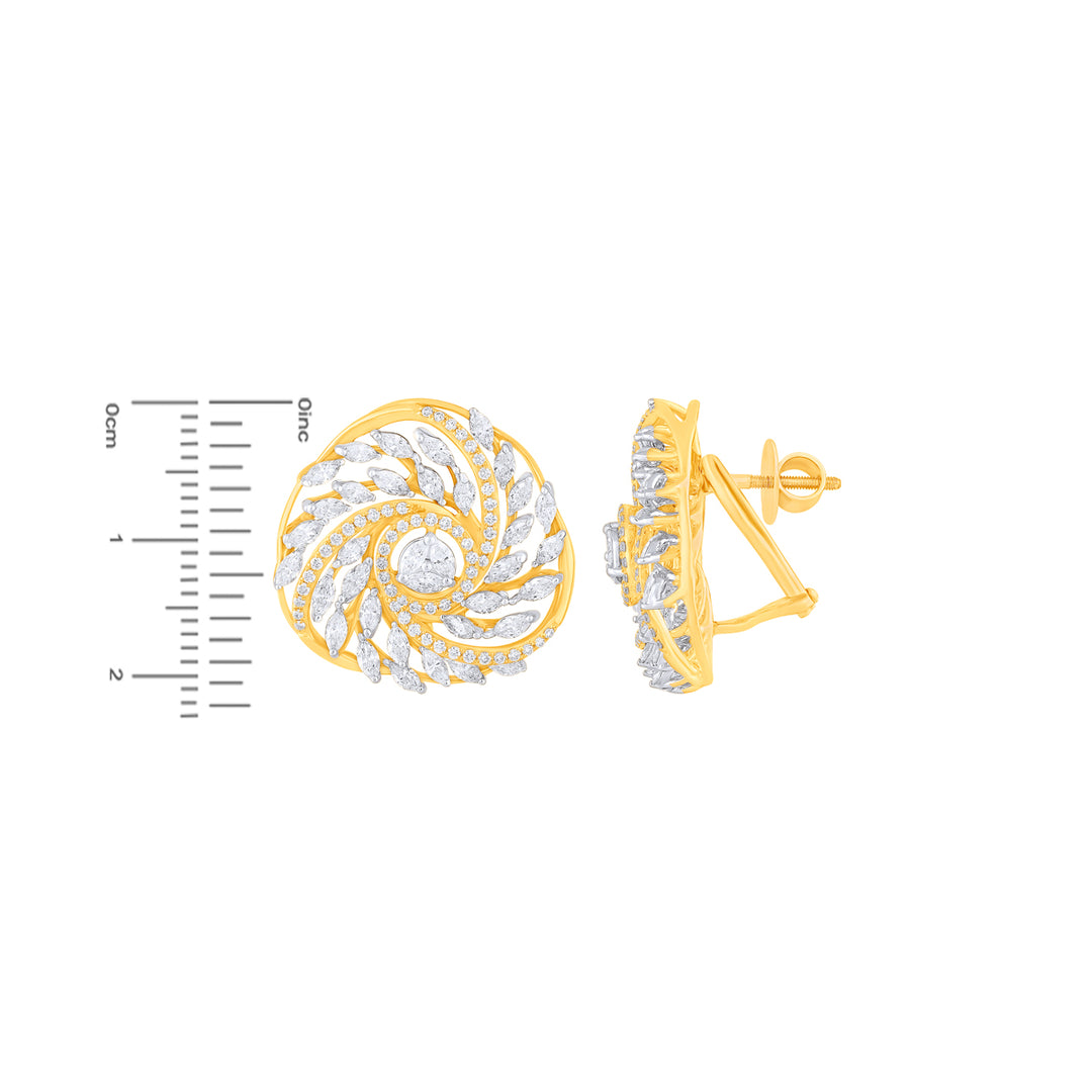 3.22Ct VVS/FG Diamond Earrings in 18K Gold