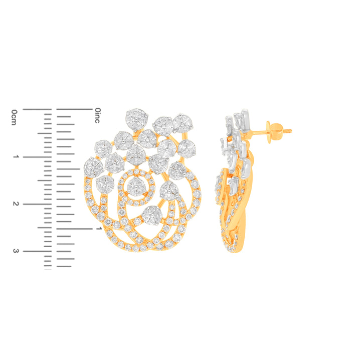 3.36Ct VVS/FG Diamond Earrings in 18K Gold