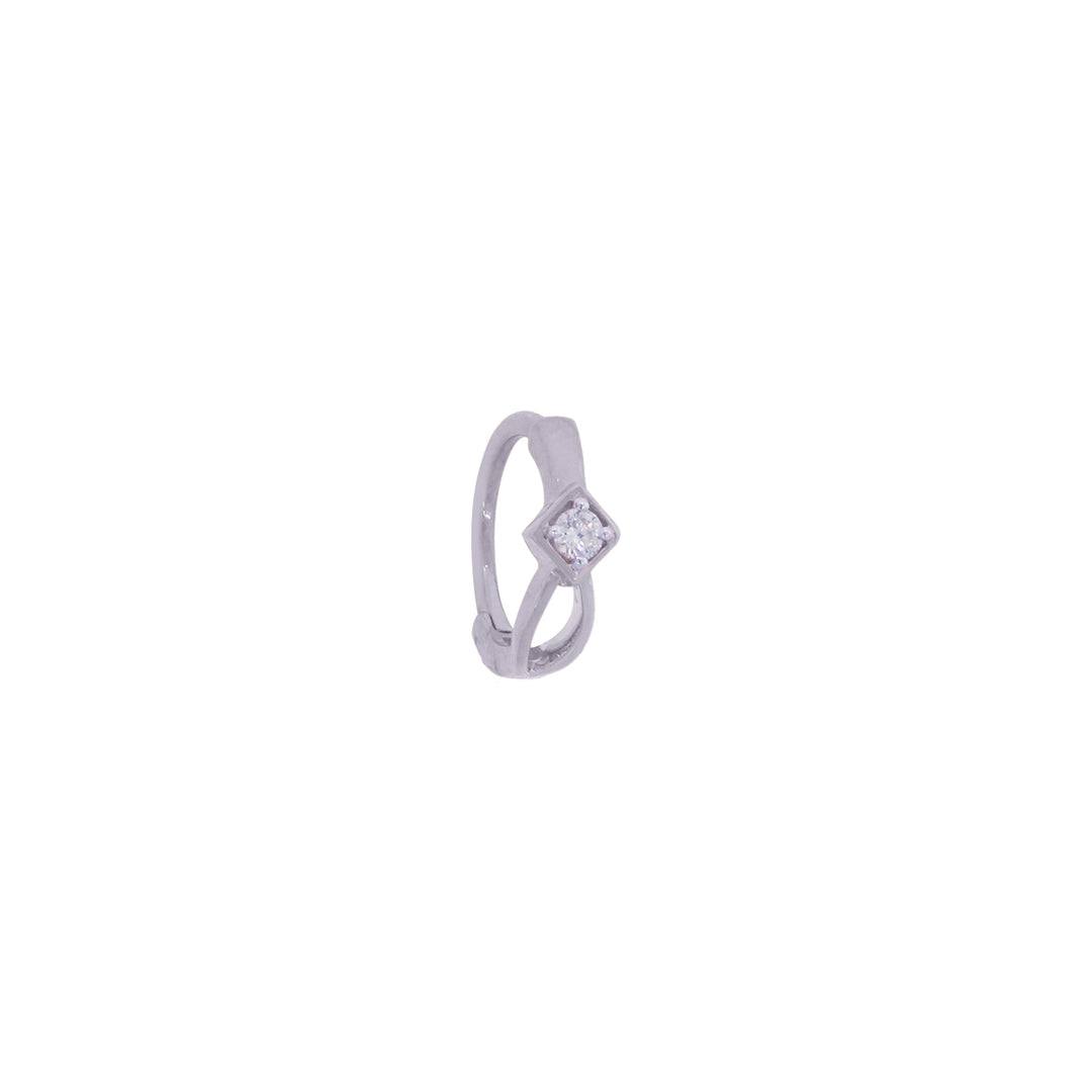 0.03Ct VVS/G Diamond Nose Ring in 18K White Gold