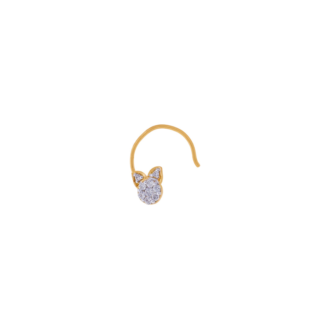 0.07Ct VVS/FG Diamond Nose Pin in 18K Gold
