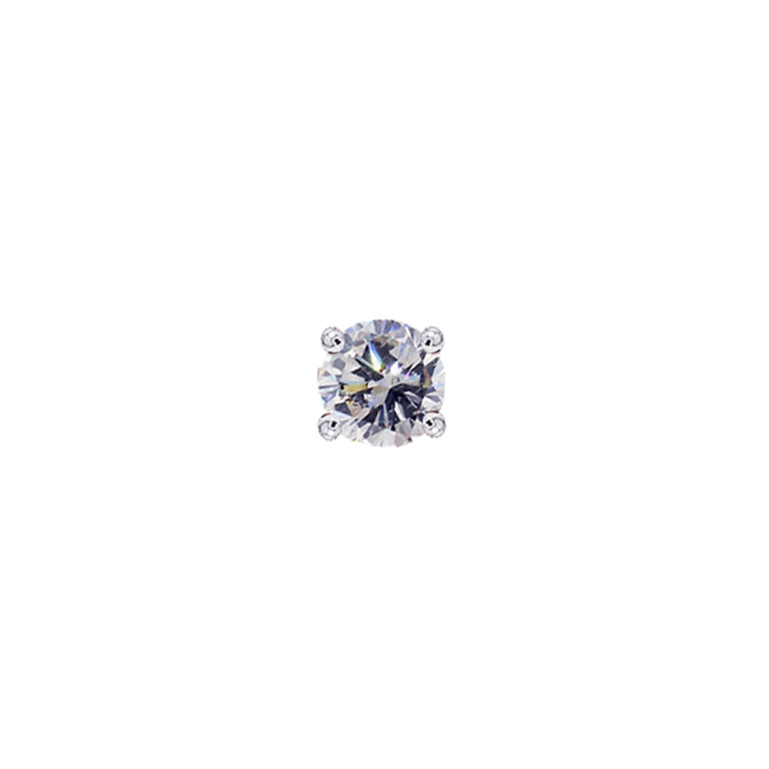 0.11Ct VVS1/F Solitaire Diamond Nose Pin in 18K White Gold