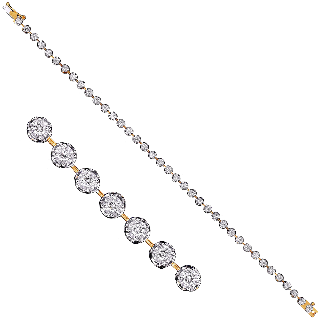 0.75Ct VS/GHI Diamond Bracelet in 18K Gold