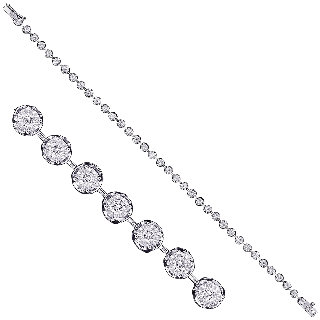 0.75Ct VS/GHI Diamond Bracelet in 18K White Gold