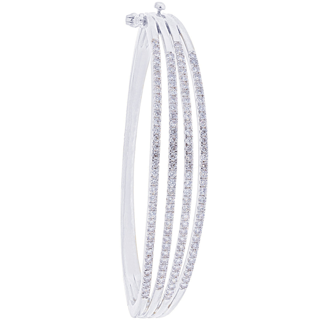 1.95Ct VVS/FG Diamond Bangle-Bracelet in 18K White Gold