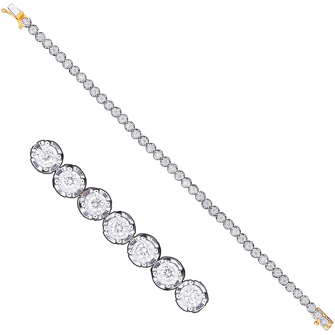 1.03Ct VS/GHI Diamond Bracelet in 18K Gold