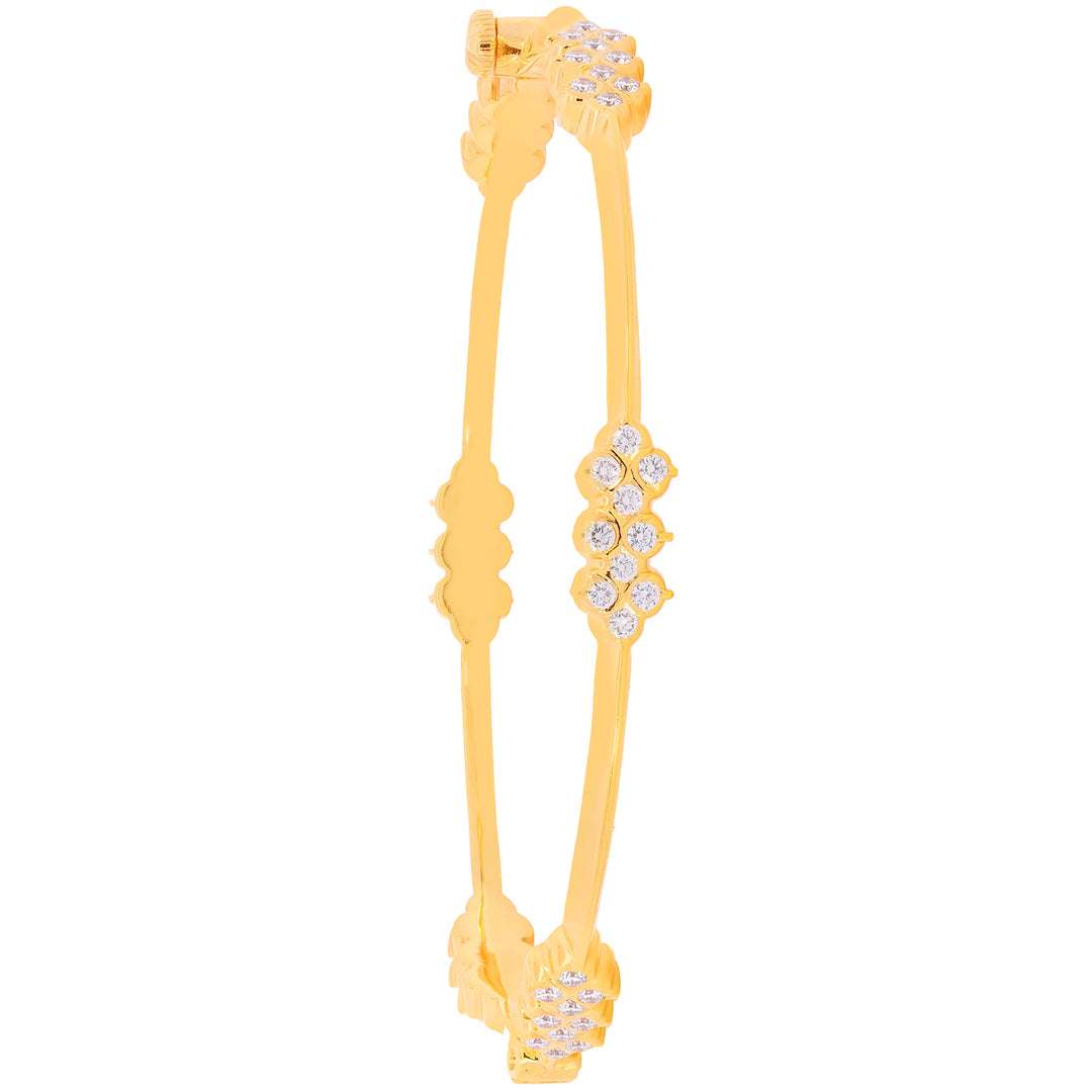 2.48Ct VVS/EF Diamond 2pcs Bangle in 22K Gold