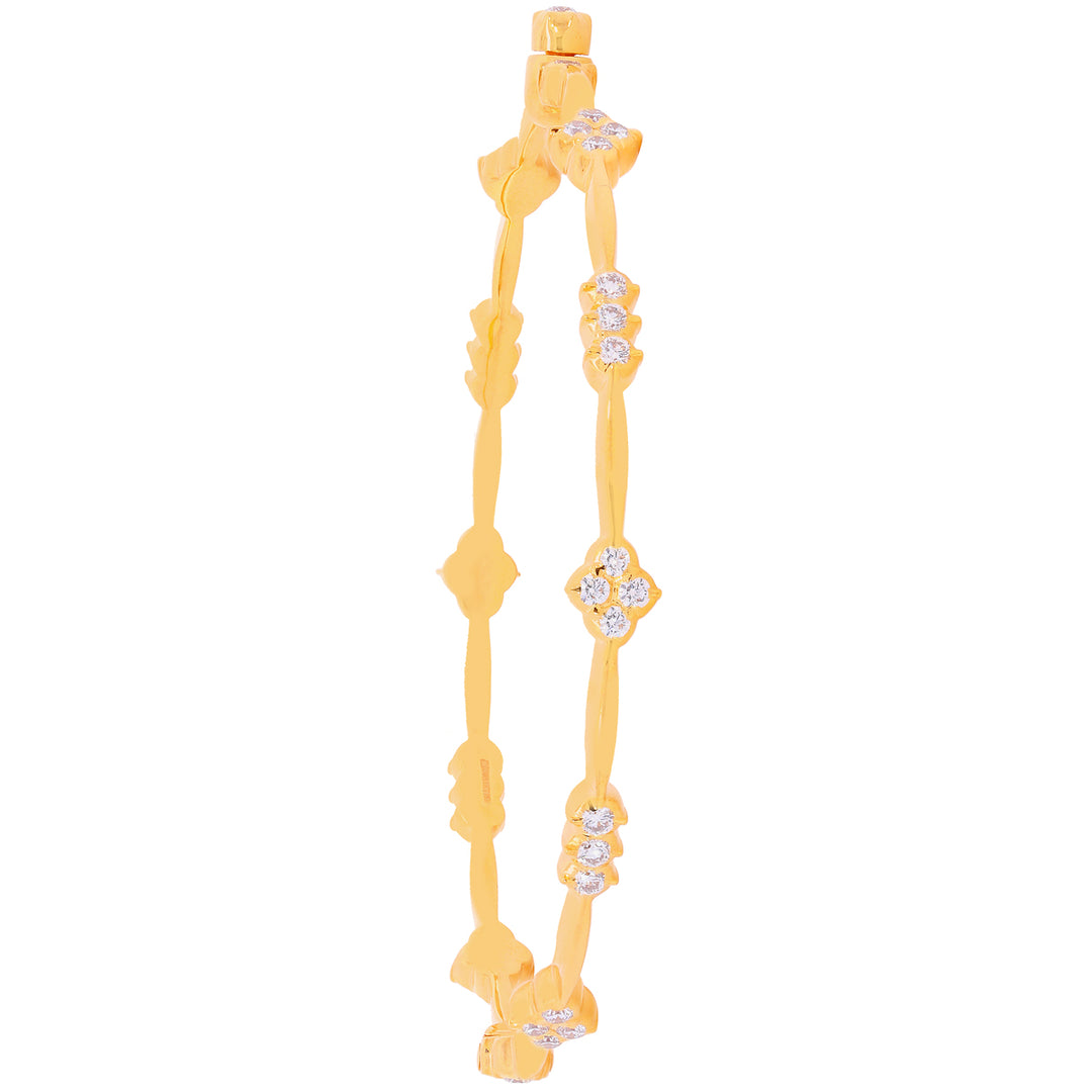 3.12Ct VVS/EF Diamond 2pcs Bangle in 22K Gold