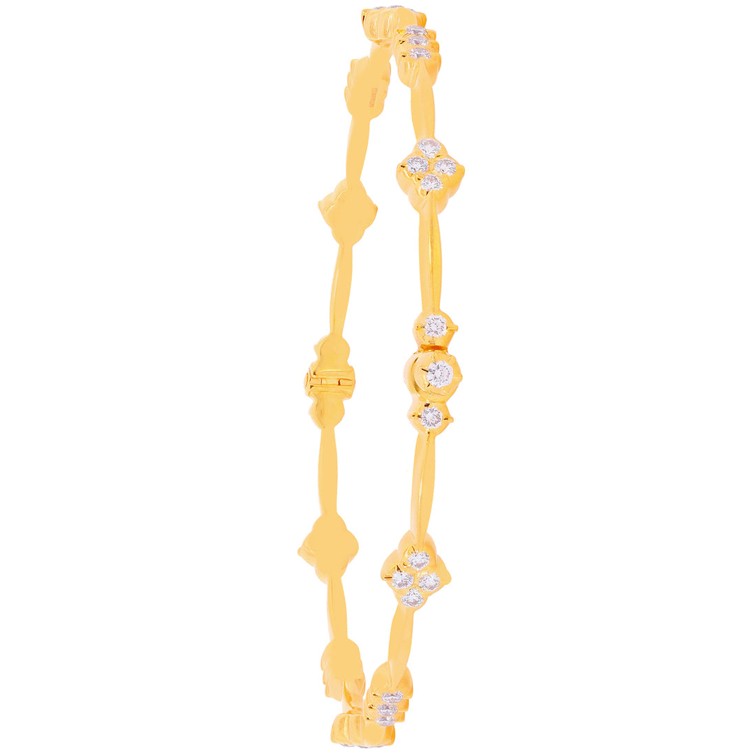 3.12Ct VVS/EF Diamond 2pcs Bangle in 22K Gold