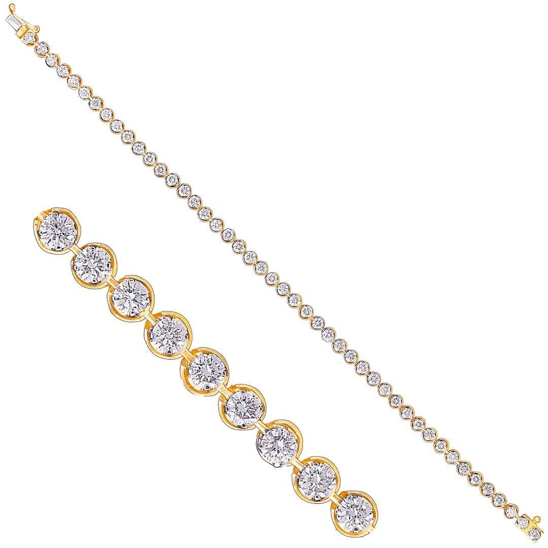3.02Ct VVS/FG Diamond Bracelet in 18K Gold