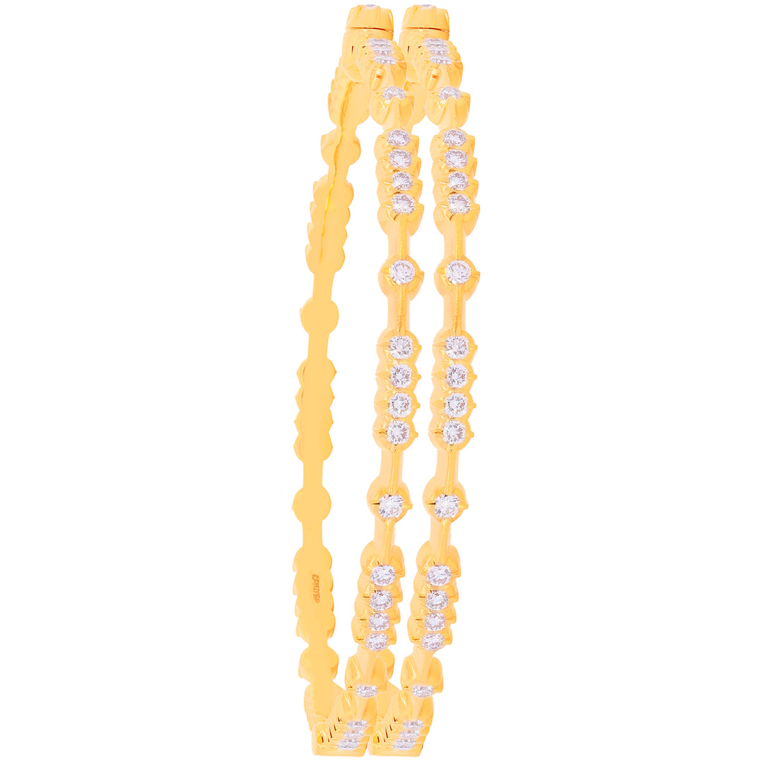 4.94Ct VVS/EF Diamond 2pcs Bangle in 22K Gold