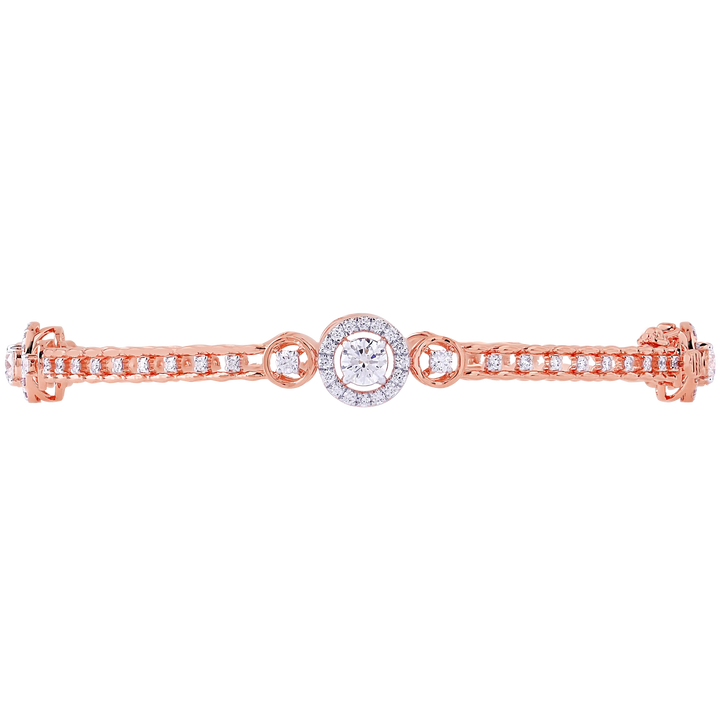 4.21Ct VVS/FG Diamond 2pcs Bangle in 18K Rose Gold