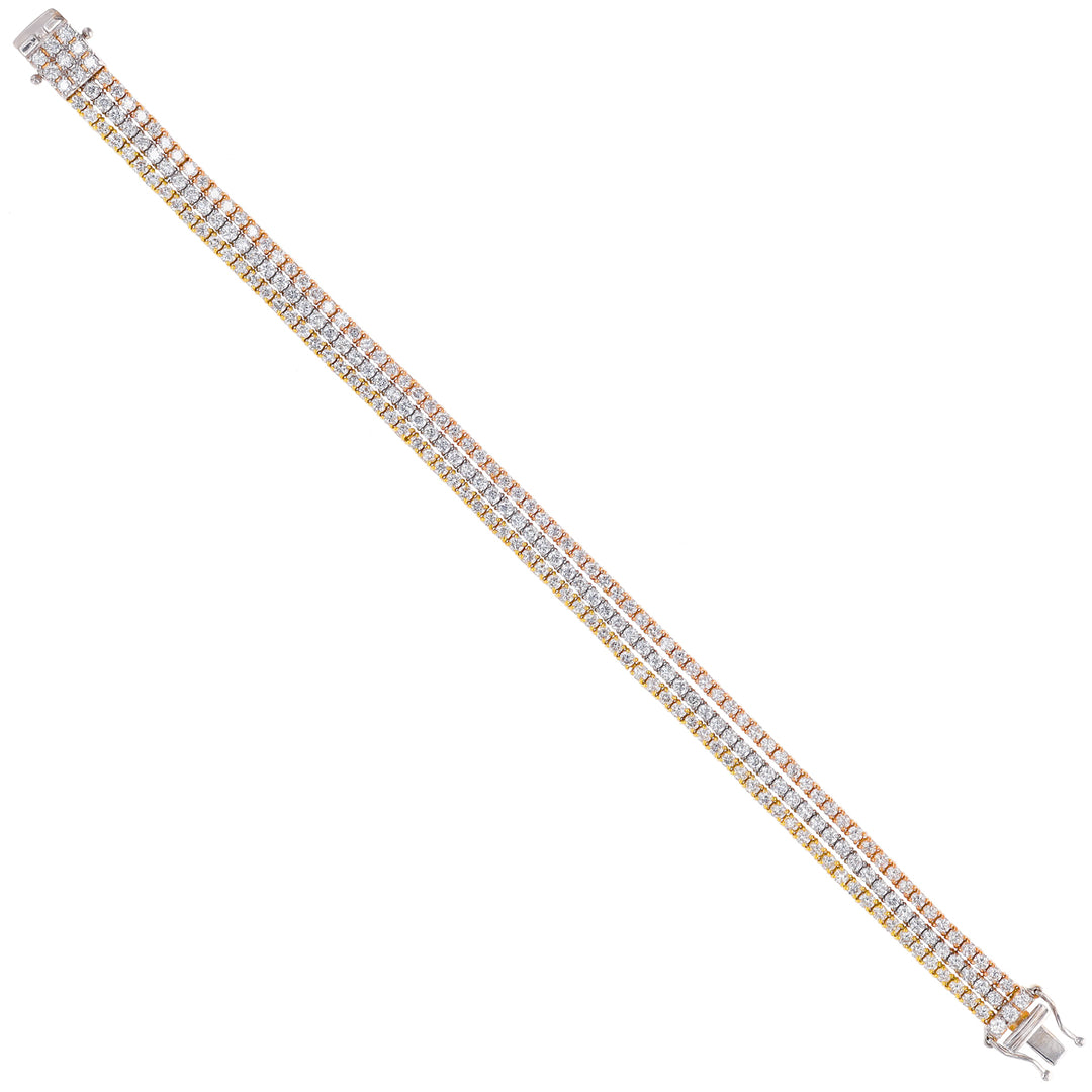 7.79Ct VVS/FG Diamond Bracelet in 18K Gold