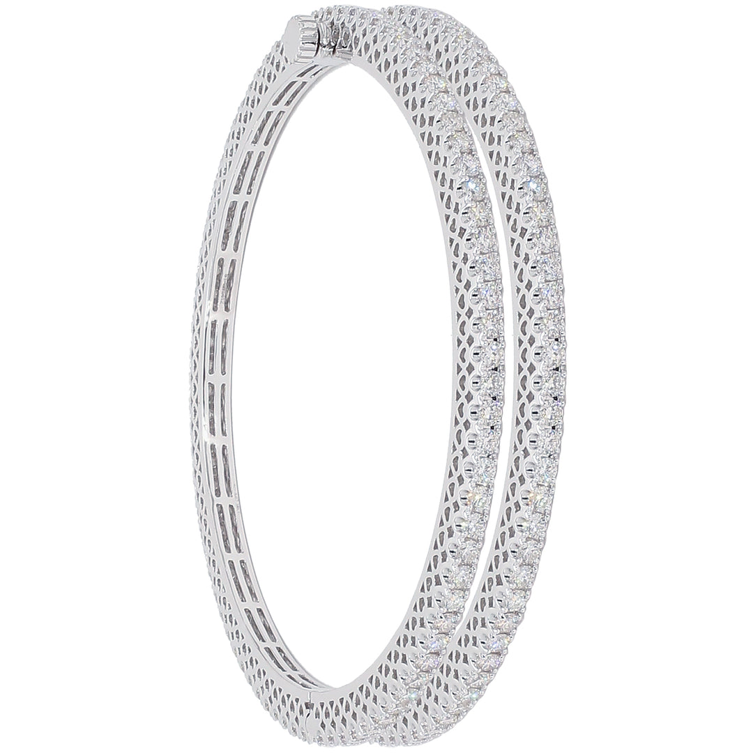 7.18Ct VVS/FG Diamond 2pcs Bangle in 18K White Gold
