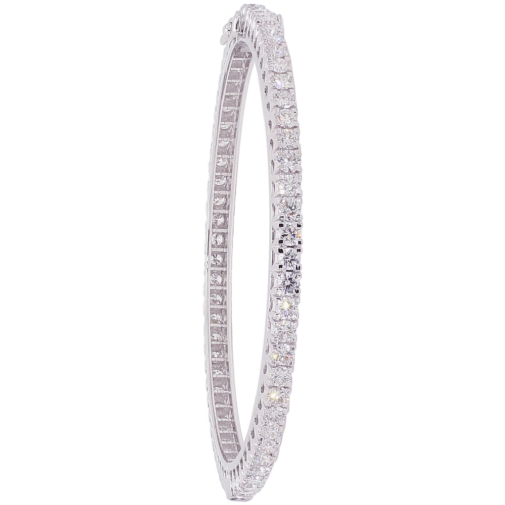 12.35Ct VVS/FG Diamond 2pcs Bangle in 18K White Gold
