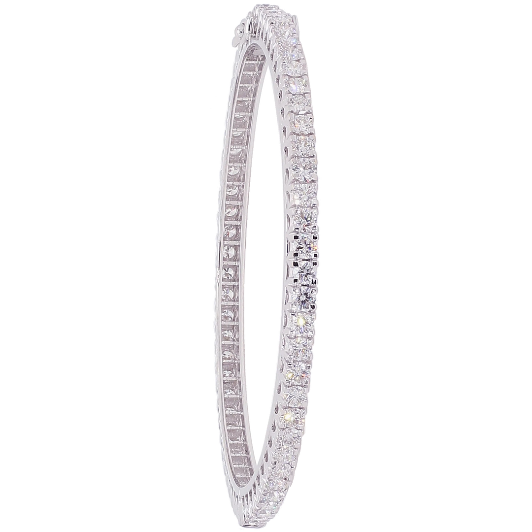 12.35Ct VVS/FG Diamond 2pcs Bangle in 18K White Gold