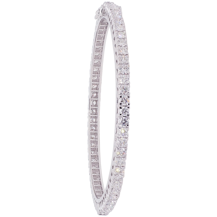 12.35Ct VVS/FG Diamond 2pcs Bangle in 18K White Gold