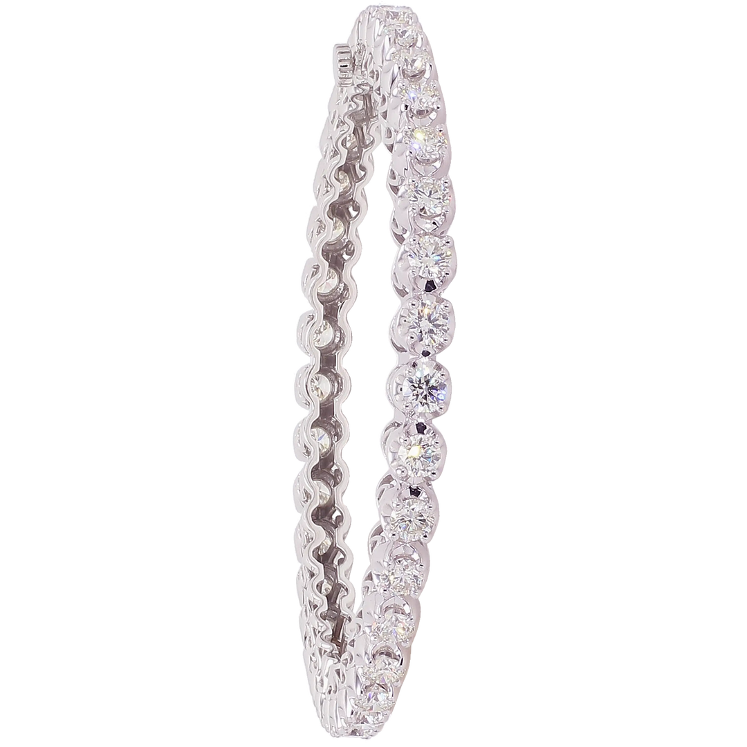 18.08Ct VVS/GHI Diamond 2pcs Bangle in 18K White Gold