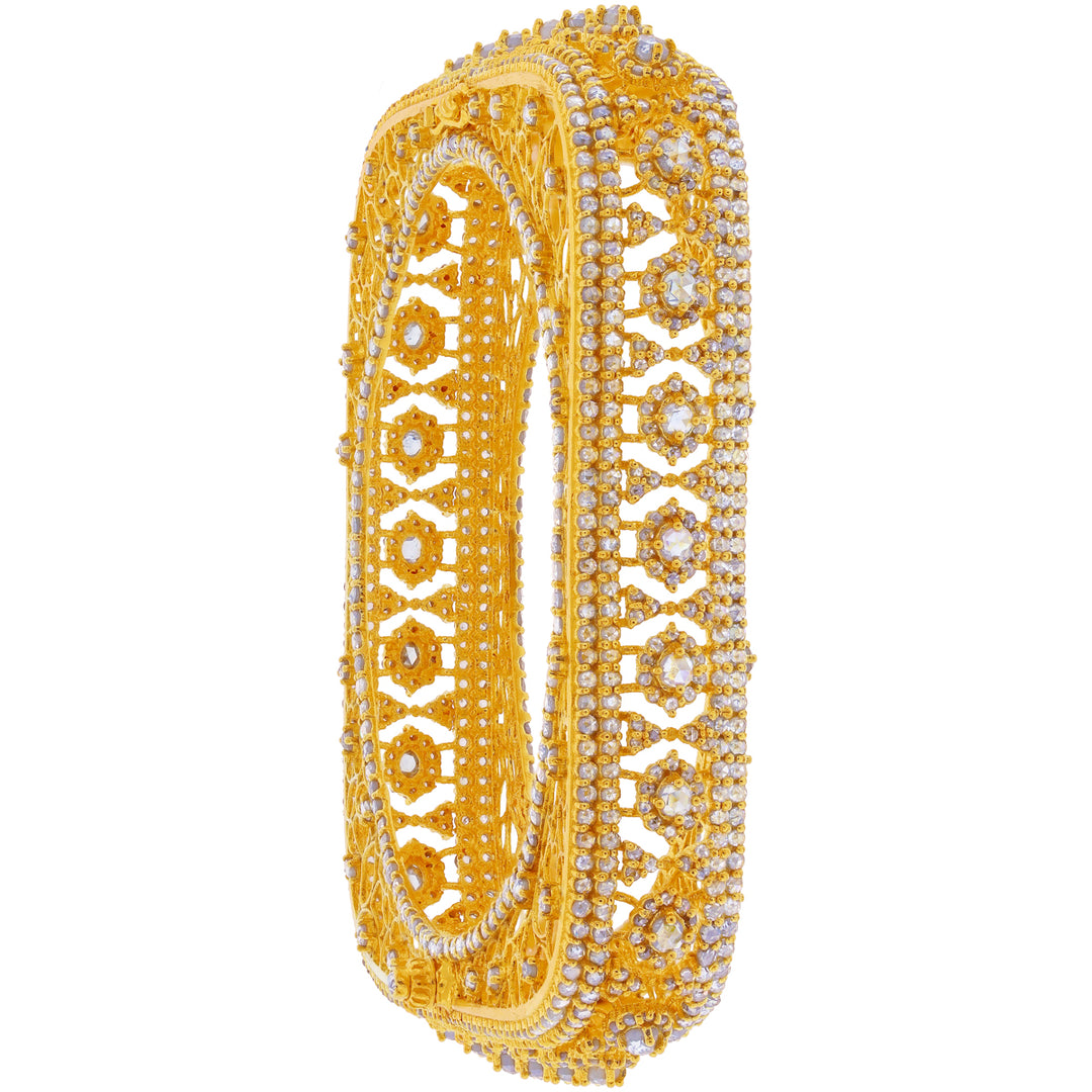 024.73Ct Rose Cut Diamond Kara in 22K Gold