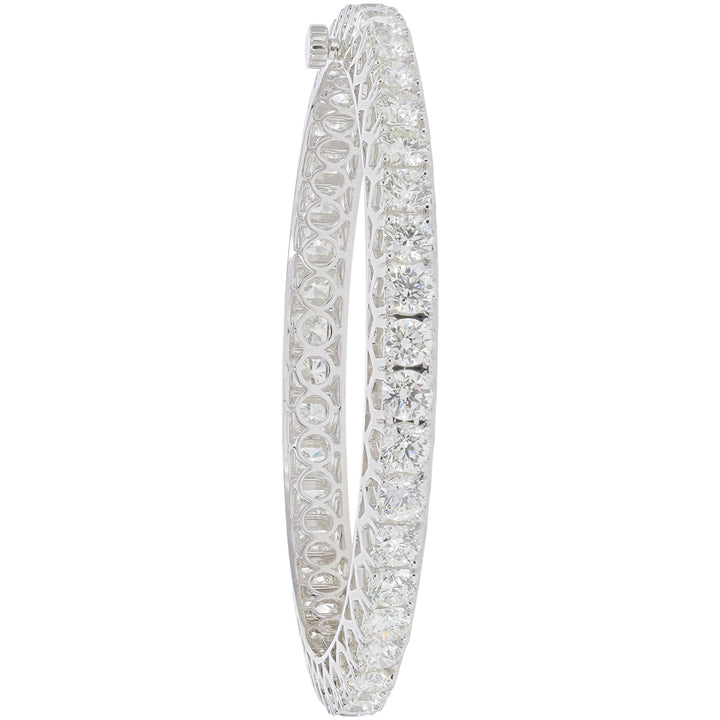 34.97Ct VVS/VS-GHI Diamond Set Of 2Pcs Bangles in 18K White Gold