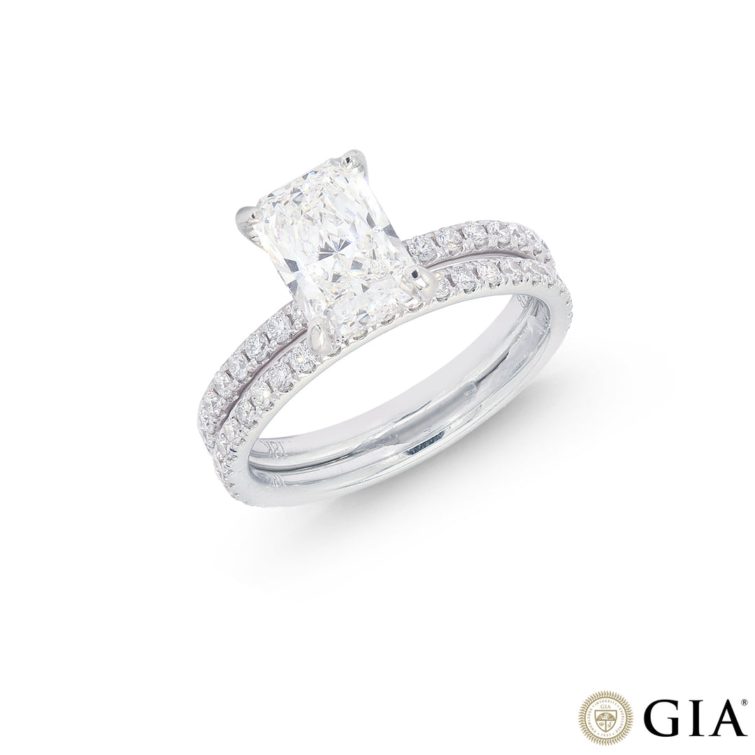 2.32CTW VVS1D GIA Certified Lab Grown Diamond Ring in 18K White Gold
