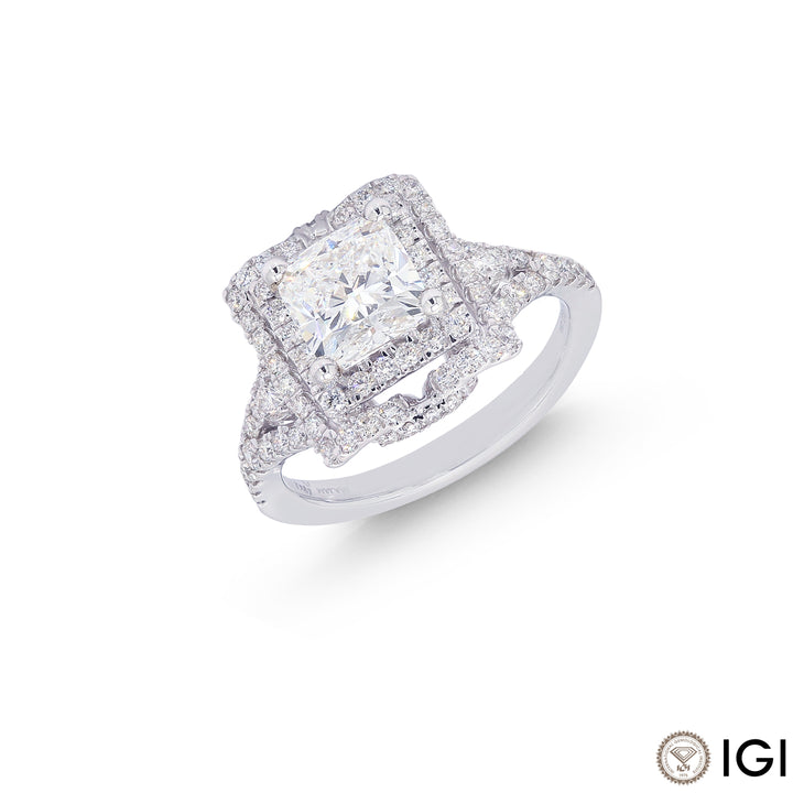2.26CTW VVS1/D IGI Certified Lab Grown Diamond Ring in 18K White Gold