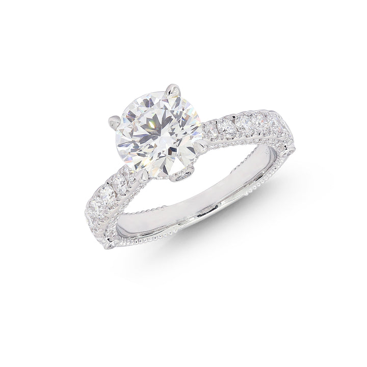 2.98CTW VVS1/E IGI Certified Lab Grown Diamond Ring in 18K White Gold