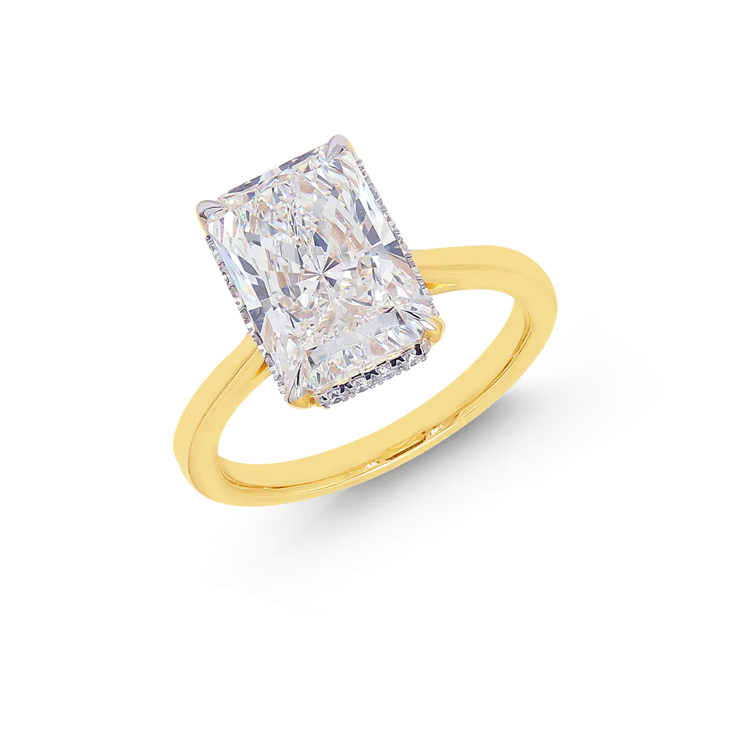 4.2CTW VVS/EF Lab Grown Diamond Ring in 18K Gold