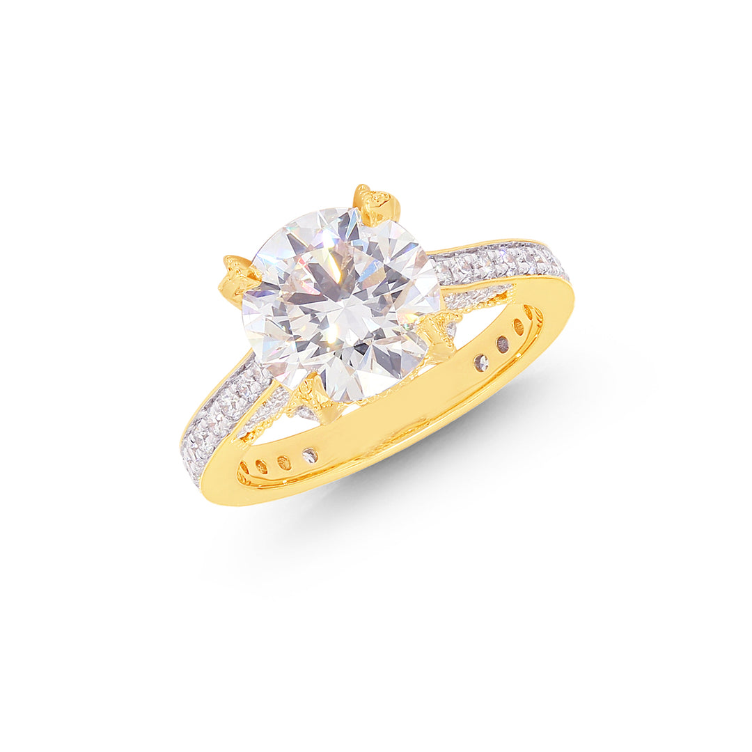 3.72CTW VVS/EF IGI Certified Lab Grown Diamond Ring in 18K Gold