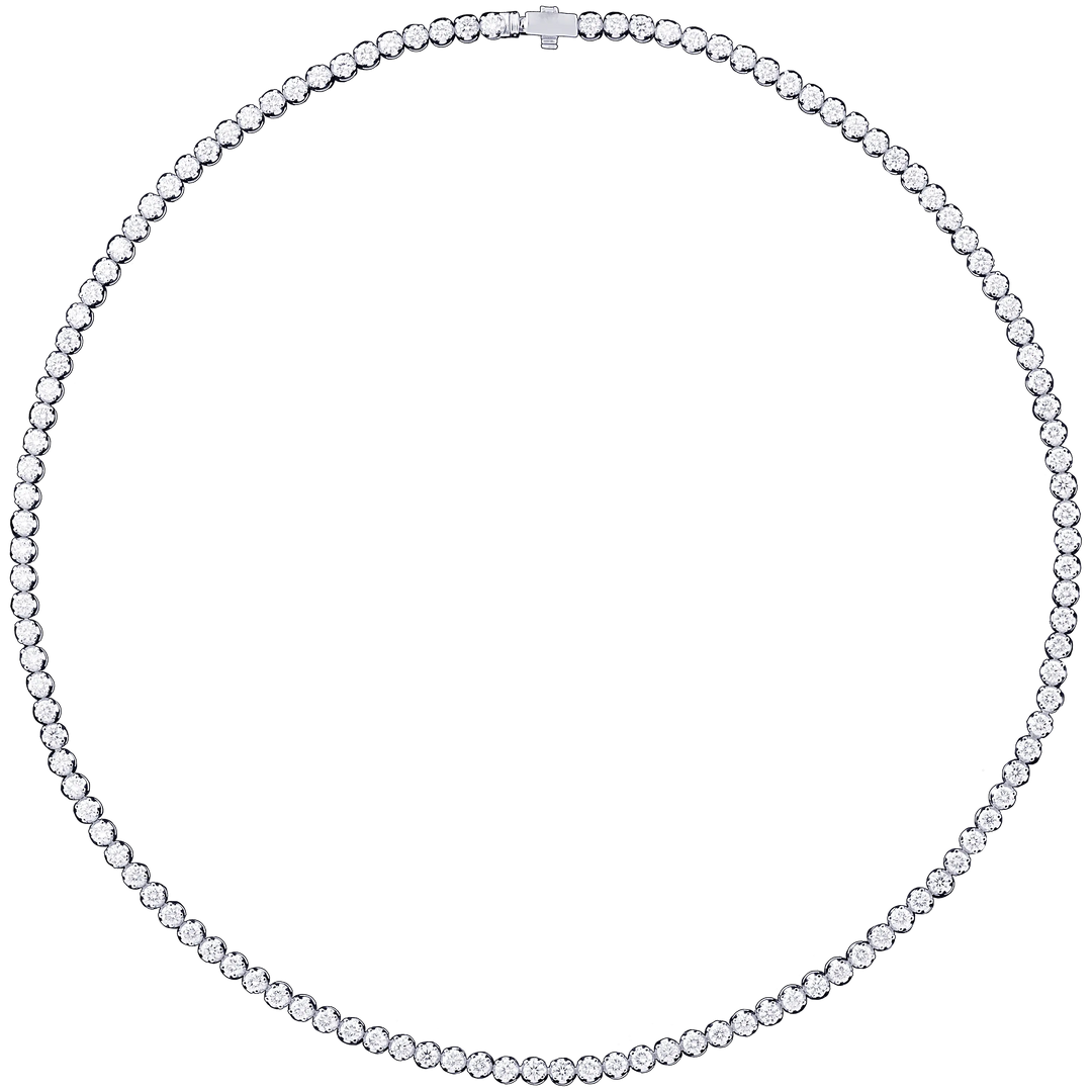 11.25CTW VVS/EF Lab Grown Diamond Necklace in 14K White Gold