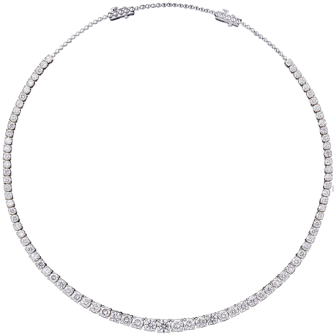 16.13CTW VVS/EF Lab Grown Diamond Necklace in 14K White Gold