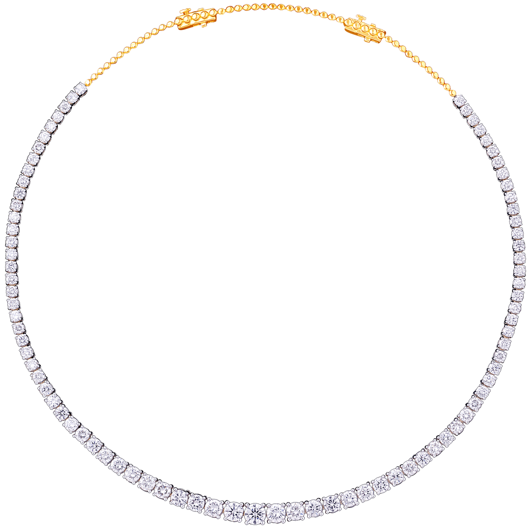 16.00CTW VVS/EF Lab Grown Diamond Necklace in 14K Gold