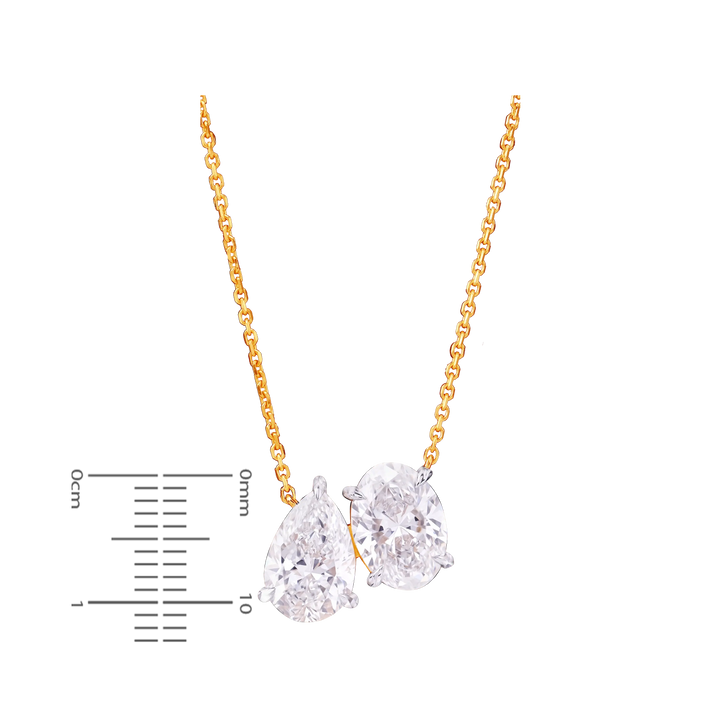 4.09CTW VVS/EF Lab Grown Diamond Necklace in 18K Gold