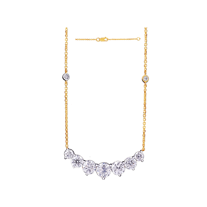 6.38CTW VVS/EF Lab Grown Diamond Necklace Set in 18K Gold