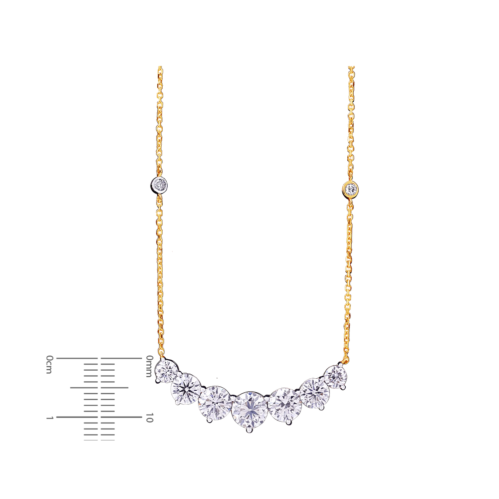 6.38CTW VVS/EF Lab Grown Diamond Necklace Set in 18K Gold