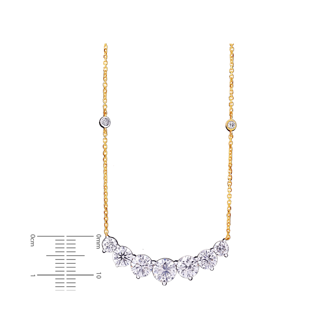 6.38CTW VVS/EF Lab Grown Diamond Necklace Set in 18K Gold