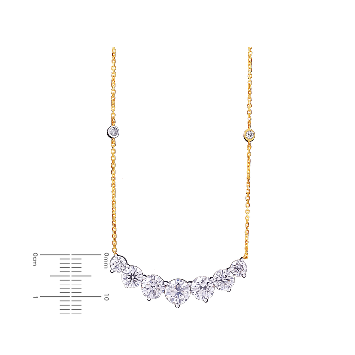 6.38CTW VVS/EF Lab Grown Diamond Necklace Set in 18K Gold