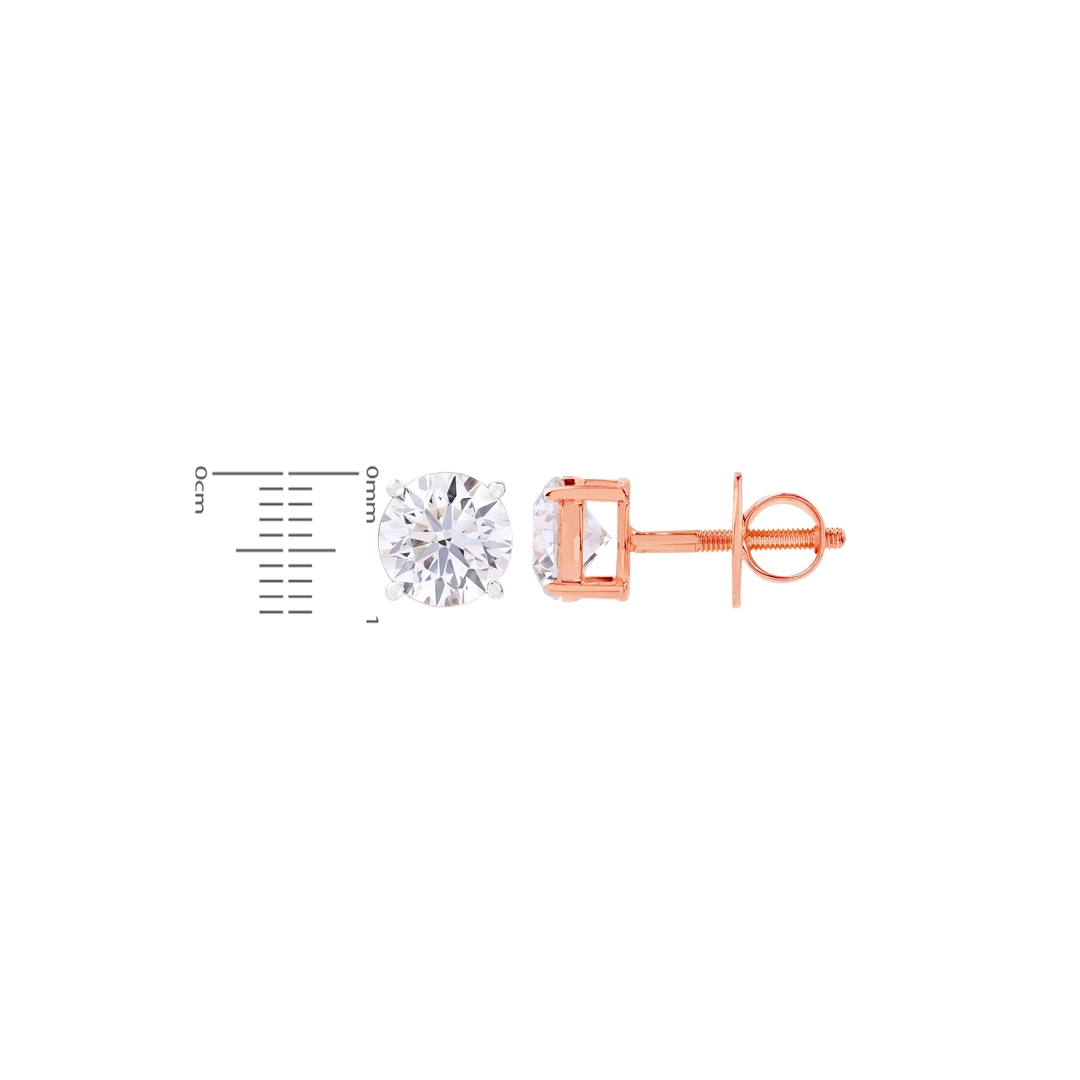 4.17CTW VVS/EF Lab Grown Diamond Necklace Set in 18K Rose Gold