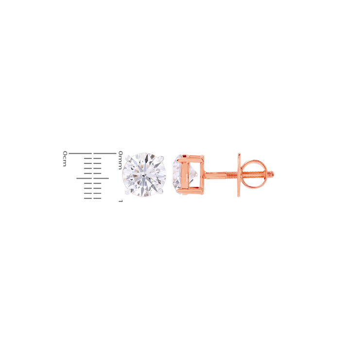 4.17CTW VVS/EF Lab Grown Diamond Necklace Set in 18K Rose Gold